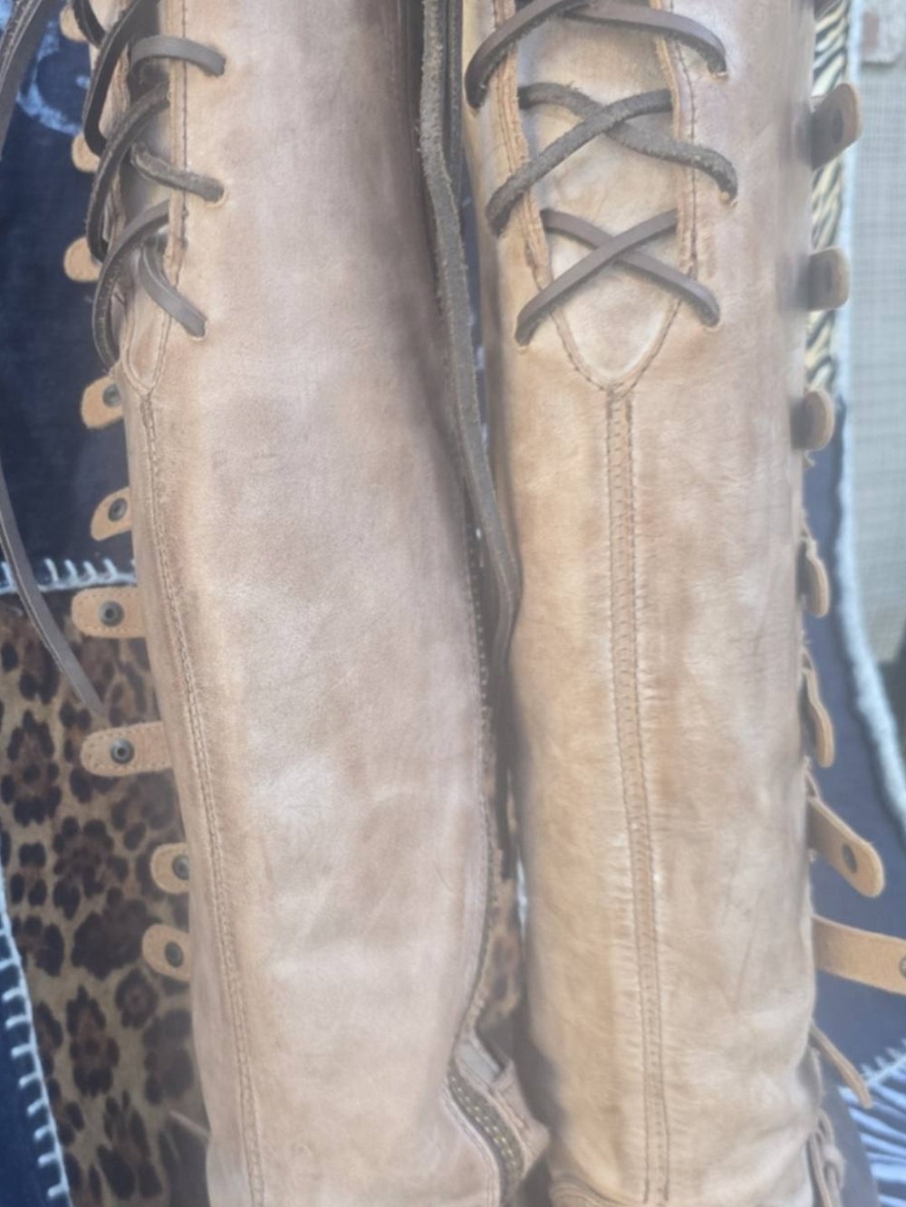 Freebird Rylan Women's Two-Tone Brown Knee-High Boots - Picture 2 of 3